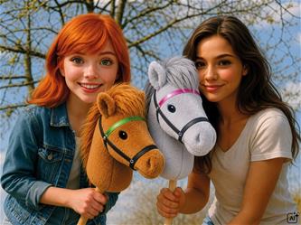 Hobby Horse käpphäst – grå med glittrande grimma – 70 cm-4