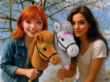Hobby Horse käpphäst – grå med glittrande grimma – 70 cm-4