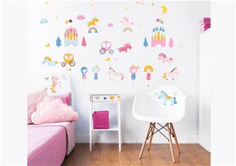 Enhörning / Unicorn Kingdom Wallstickers