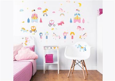 Enhörning / Unicorn Kingdom Wallstickers