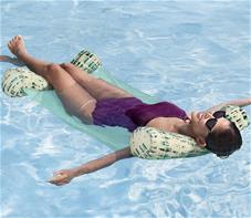 Everluxe lyxig Badmadrass/lounge med bärrem