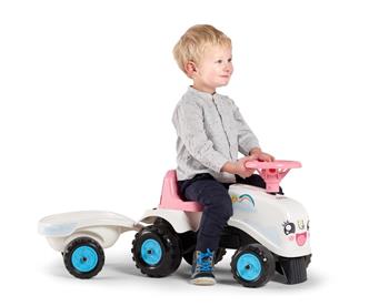 Falk Gå-Traktor + Trailer 2i1 design, 1-3 år, Vit-6