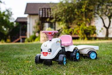 Falk Gå-Traktor + Trailer 2i1 design, 1-3 år, Vit-7
