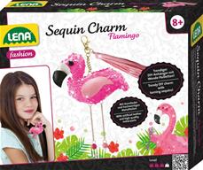 Fashion Pailletter charm - Flamingo