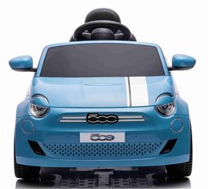  Fiat 500e elbil till barn 12v m/Gummidäck, 2.4G Remote, lädersäte-2