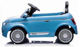 Fiat 500e elbil till barn 12v m/Gummidäck, 2.4G Remote, lädersäte-3