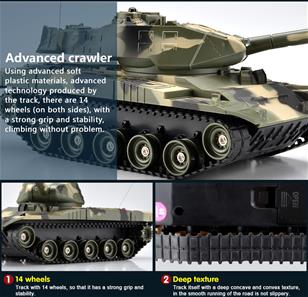 Fjärrstyrda Battle Tanks med IR Combat System Grå/Sand 27,5 cm (2 st)-6