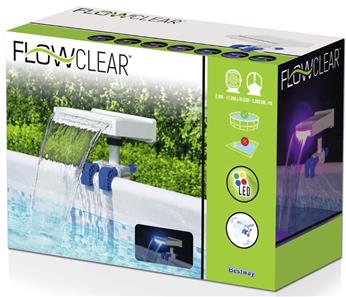 Flowclear Lugnande LED-vattenfall till Pool