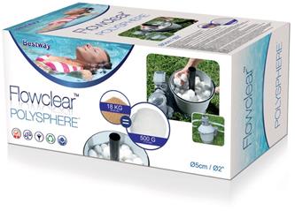 Flowclear Polysphere filterbollar till sandfilterpumpar 500g-4