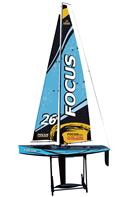 Focus V3 RC-segelbåt – Stor 2,4 GHz RTR-yacht FlySky i6, blå