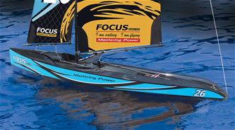 Focus V3 RC-segelbåt – Stor 2,4 GHz RTR-yacht FlySky i6, blå-2