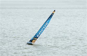 Focus V3 RC-segelbåt – Stor 2,4 GHz RTR-yacht FlySky i6, blå-3
