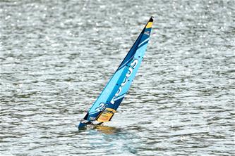Focus V3 RC-segelbåt – Stor 2,4 GHz RTR-yacht FlySky i6, blå-5