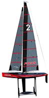 Focus V3 RC-segelbåt – Stor 2,4 GHz RTR-yacht FlySky i6 röd