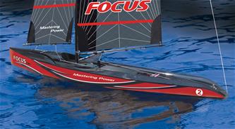 Focus V3 RC-segelbåt – Stor 2,4 GHz RTR-yacht FlySky i6 röd-2