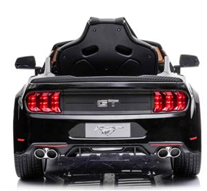Ford Mustang GT Drift 24V Svart för barn 2.4G +Läderstol, upp till 15 km/h-2