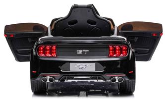 Ford Mustang GT Drift 24V Svart för barn 2.4G +Läderstol, upp till 15 km/h-3