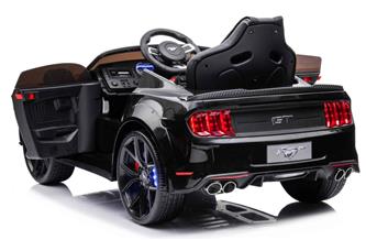 Ford Mustang GT Drift 24V Svart för barn 2.4G +Läderstol, upp till 15 km/h-5