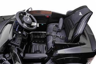Ford Mustang GT Drift 24V Svart för barn 2.4G +Läderstol, upp till 15 km/h-9