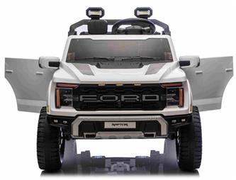 Ford Ranger Raptor Elbil för barn 21,6V med lädersäte, 2.4G RC VIT-2