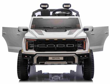 Ford Ranger Raptor Elbil för barn 21,6V med lädersäte, 2.4G RC VIT-2