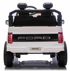 Ford Ranger Raptor Elbil för barn 21,6V med lädersäte, 2.4G RC VIT-5