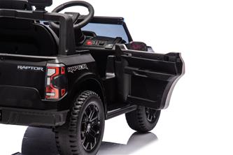 Ford Ranger Raptor Polis Elbil 10,8V med gummihjul och lädersäte-14