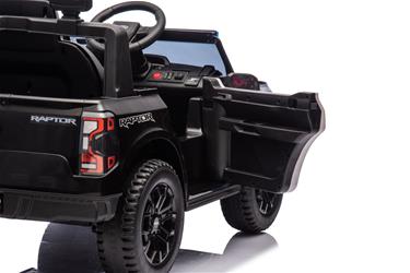 Ford Ranger Raptor Polis Elbil 10,8V med gummihjul och lädersäte-14