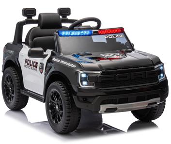 Ford Ranger Raptor Polis Elbil 10,8V med gummihjul och lädersäte-2