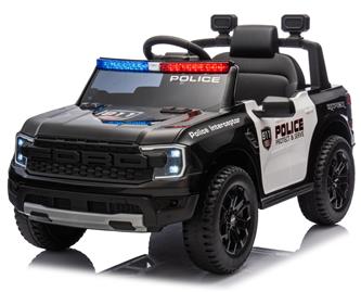 Ford Ranger Raptor Polis Elbil 10,8V med gummihjul och lädersäte-3