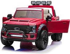 Ford Super Duty Truck m/Lithium  + 4xMotor + Gummihjul + Skumsäte Röd