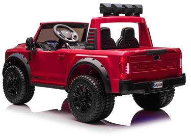 Ford Super Duty Truck m/Lithium  + 4xMotor + Gummihjul + Skumsäte Röd-4