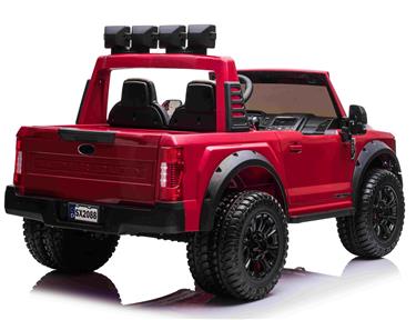 Ford Super Duty Truck m/Lithium  + 4xMotor + Gummihjul + Skumsäte Röd-5