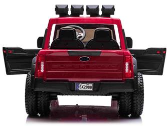 Ford Super Duty Truck m/Lithium  + 4xMotor + Gummihjul + Skumsäte Röd-6