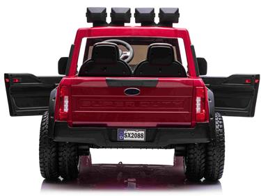 Ford Super Duty Truck m/Lithium  + 4xMotor + Gummihjul + Skumsäte Röd-6