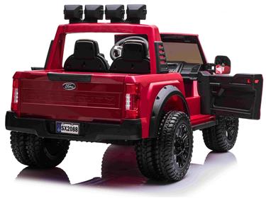 Ford Super Duty Truck m/Lithium  + 4xMotor + Gummihjul + Skumsäte Röd-7