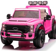 Ford Super Duty Truck m/Lithium  + 4xMotor + Gummihjul + Skumsäte Rosa