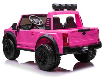 Ford Super Duty Truck m/Lithium  + 4xMotor + Gummihjul + Skumsäte Rosa-6