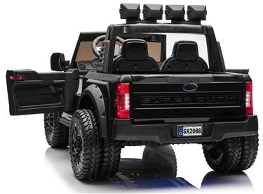 Ford Super Duty Truck m/Lithium  + 4xMotor + Gummihjul + Skumsäte Svart-3