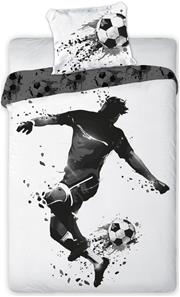 Fotbollsspelare-sängkläder 140 x 200 cm – 100 % bomull