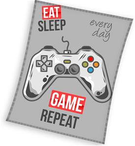 Gamer East Sleep Game Repeat Fleecefilt - 150 x 200 cm