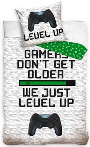 Gamer ''Level up'' Påslakanset - 100 procent bomull