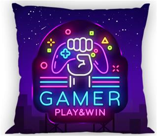 Gamer Neon dekorativt kuddskydd 40 x 40 cm