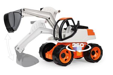 GIGA TRUCKS Grävmaskin Pro – orange/beige – 63 cm-2
