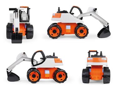 GIGA TRUCKS Grävmaskin Pro – orange/beige – 63 cm-3