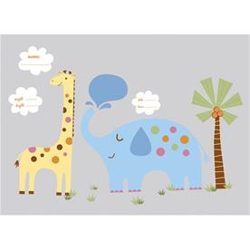 Giraff och elefant Wallstickers-2