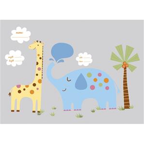 Giraff och elefant Wallstickers-2