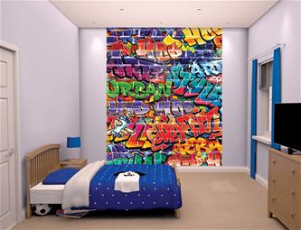 Graffiti tapet 243 x 203 cm