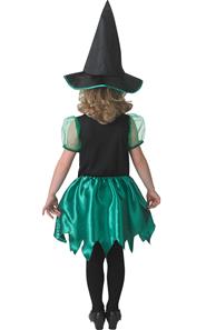 Grön Spindel häxa Halloween utklädning till barn-2