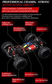 Guokai 1:16 4WD ATV Radiostyrd  Off-Road  2,4Ghz 35 km/h, Gul-6